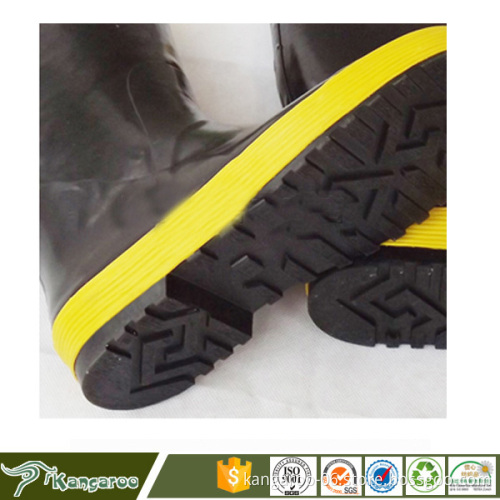 Mining Industrial Fire Firefighter Safty Leather Rubber Boots Shoes